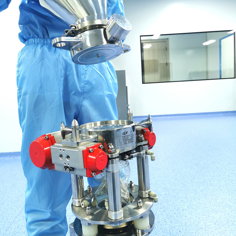 Aseptický dělený klapkový ventil