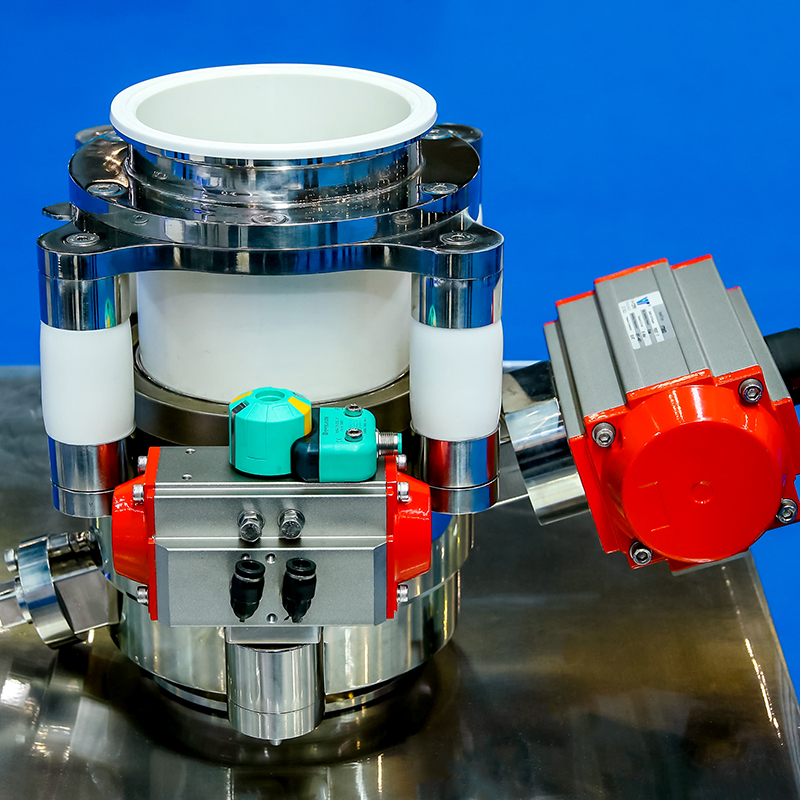 Aseptický dělený klapkový ventil